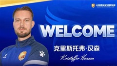 Cựu tiền đạo U21 Na Uy sang Trung Quốc sau khi chia tay Nam Định